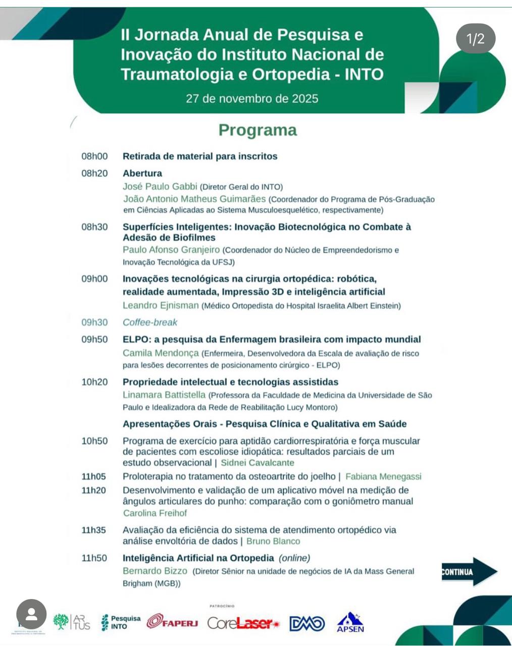 II Jornada Anual de Pesquisa e Inovação - INTO